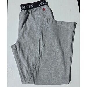 Polo by Ralph Lauren Men’s Gray Lounge Pants w/ Blk Waistband and Red Pony Logo